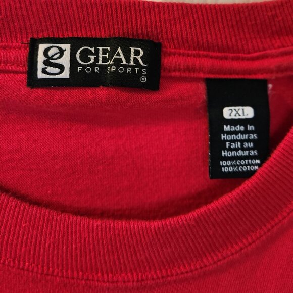 Kansas Jayhawks KU Red Mens Long Sleeve Tee - Picture 5 of 7